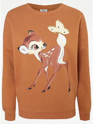 ASDA Disney Bambi Brown Co-ord Sweatshirt