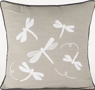 ASDA Grey Dragonfly Cushion