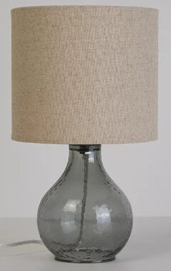 ASDA Grey Glass Table Lamp