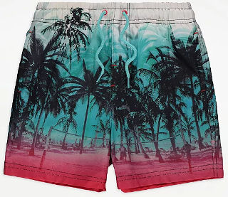 ASDA Palm Print Swim Shorts
