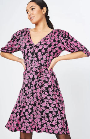 ASDA Pink Floral Jersey Tea Dress