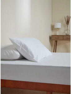 ASDA White Percale 100% Cotton Fitted Sheet